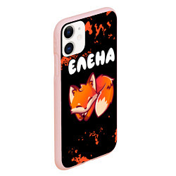 Чехол iPhone 11 матовый Елена ЛИСИЧКА Милитари, цвет: 3D-светло-розовый — фото 2