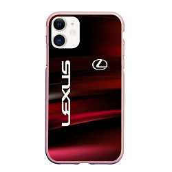 Чехол iPhone 11 матовый Lexus - абстракция, цвет: 3D-светло-розовый