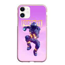 Чехол iPhone 11 матовый Fortnite Battle Royale Dark Voyager Астронавт в чё, цвет: 3D-светло-розовый