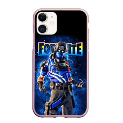 Чехол iPhone 11 матовый Fortnite Carbon Commando Плутон Персонаж Видеоигра, цвет: 3D-светло-розовый