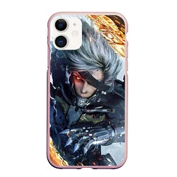 Чехол iPhone 11 матовый Metal Gear Rising: Revengeance, цвет: 3D-светло-розовый