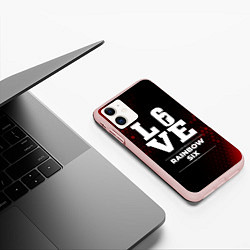 Чехол iPhone 11 матовый Rainbow Six Love Классика, цвет: 3D-светло-розовый — фото 2