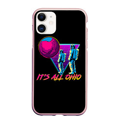 Чехол iPhone 11 матовый Its All Ohio, цвет: 3D-светло-розовый