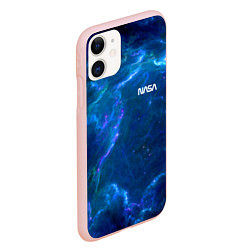 Чехол iPhone 11 матовый Бескрайний космос - Nasa, цвет: 3D-светло-розовый — фото 2