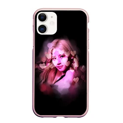 Чехол iPhone 11 матовый Sana Twice, цвет: 3D-светло-розовый