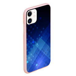 Чехол iPhone 11 матовый Геометрия элементов, цвет: 3D-светло-розовый — фото 2