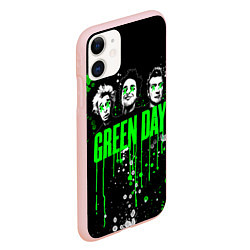 Чехол iPhone 11 матовый Green Day: Acid Colour, цвет: 3D-светло-розовый — фото 2