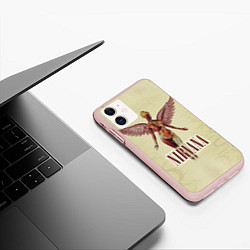 Чехол iPhone 11 матовый Nirvana Angel, цвет: 3D-светло-розовый — фото 2