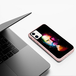 Чехол iPhone 11 матовый Стив Джобс, цвет: 3D-светло-розовый — фото 2