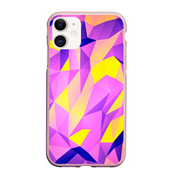 Чехол iPhone 11 матовый Texture, цвет: 3D-светло-розовый