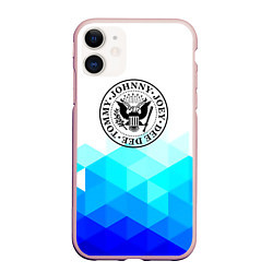 Чехол iPhone 11 матовый Ramones Geomerty, цвет: 3D-светло-розовый