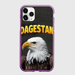 Чехол iPhone 11 Pro матовый Dagestan Eagle, цвет: 3D-фиолетовый