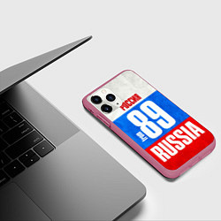 Чехол iPhone 11 Pro матовый Russia: from 89, цвет: 3D-малиновый — фото 2