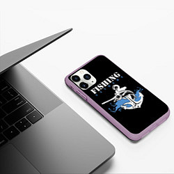 Чехол iPhone 11 Pro матовый Fishing Extreme, цвет: 3D-сиреневый — фото 2