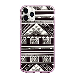 Чехол iPhone 11 Pro матовый Etno pattern, цвет: 3D-розовый