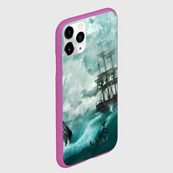 Чехол iPhone 11 Pro матовый Море, цвет: 3D-фиолетовый — фото 2