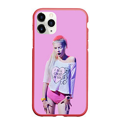 Чехол iPhone 11 Pro матовый Die Antwoord: I will cheat on you, цвет: 3D-красный