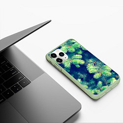 Чехол iPhone 11 Pro матовый Ёлочка, цвет: 3D-салатовый — фото 2