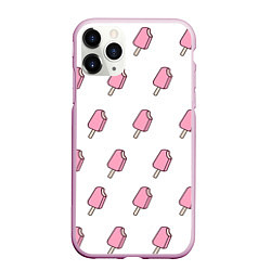 Чехол iPhone 11 Pro матовый Мороженое розовое, цвет: 3D-розовый