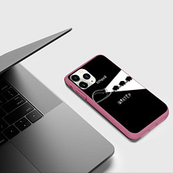 Чехол iPhone 11 Pro матовый Лучший шахтёр, цвет: 3D-малиновый — фото 2