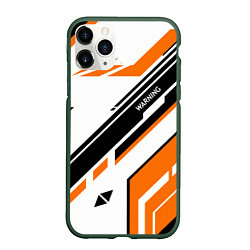 Чехол iPhone 11 Pro матовый CS:GO Asiimov P90 Style, цвет: 3D-темно-зеленый