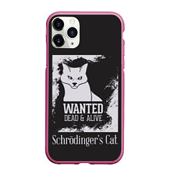 Чехол iPhone 11 Pro матовый Wanted Cat, цвет: 3D-малиновый