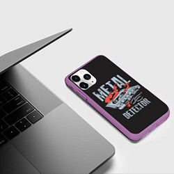 Чехол iPhone 11 Pro матовый Metal Detector, цвет: 3D-фиолетовый — фото 2