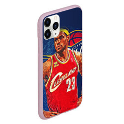 Чехол iPhone 11 Pro матовый LeBron 23: Cleveland, цвет: 3D-розовый — фото 2