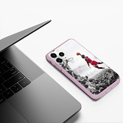 Чехол iPhone 11 Pro матовый Michael Jordan NBA, цвет: 3D-розовый — фото 2