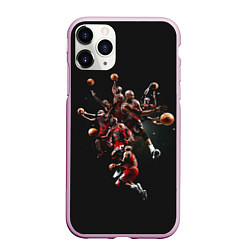 Чехол iPhone 11 Pro матовый Michael Jordan Style, цвет: 3D-розовый