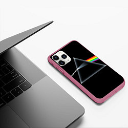 Чехол iPhone 11 Pro матовый Pink floyd, цвет: 3D-малиновый — фото 2