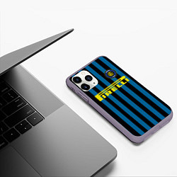 Чехол iPhone 11 Pro матовый Inter FC: Pirelli, цвет: 3D-серый — фото 2