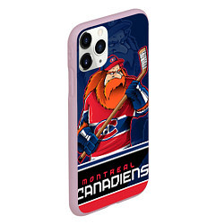 Чехол iPhone 11 Pro матовый Montreal Canadiens, цвет: 3D-розовый — фото 2