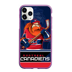 Чехол iPhone 11 Pro матовый Montreal Canadiens, цвет: 3D-фиолетовый