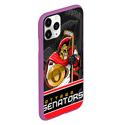 Чехол iPhone 11 Pro матовый Ottawa Senators, цвет: 3D-фиолетовый — фото 2