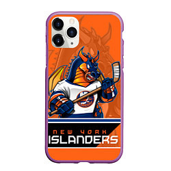 Чехол iPhone 11 Pro матовый New York Islanders, цвет: 3D-фиолетовый