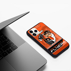 Чехол iPhone 11 Pro матовый Philadelphia Flyers цвета 3D-черный — фото 2