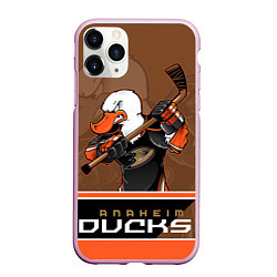 Чехол iPhone 11 Pro матовый Anaheim Ducks, цвет: 3D-розовый