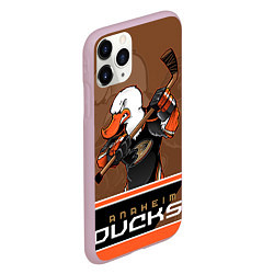 Чехол iPhone 11 Pro матовый Anaheim Ducks, цвет: 3D-розовый — фото 2