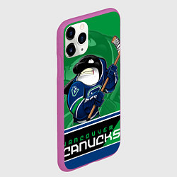 Чехол iPhone 11 Pro матовый Vancouver Canucks, цвет: 3D-фиолетовый — фото 2