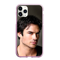 Чехол iPhone 11 Pro матовый Ian Somerhalder, цвет: 3D-розовый