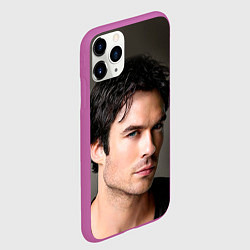 Чехол iPhone 11 Pro матовый Ian Somerhalder, цвет: 3D-фиолетовый — фото 2