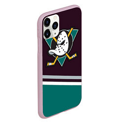 Чехол iPhone 11 Pro матовый Anaheim Ducks, цвет: 3D-розовый — фото 2