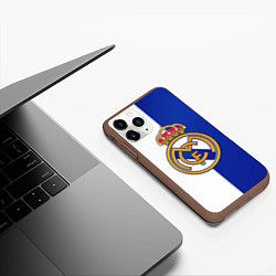 Чехол iPhone 11 Pro матовый Real Madrid, цвет: 3D-коричневый — фото 2