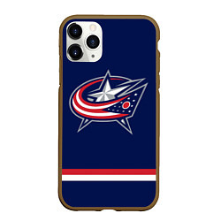 Чехол iPhone 11 Pro матовый Columbus Blue Jackets, цвет: 3D-коричневый