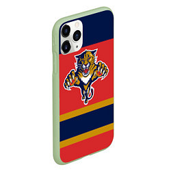 Чехол iPhone 11 Pro матовый Florida Panthers, цвет: 3D-салатовый — фото 2