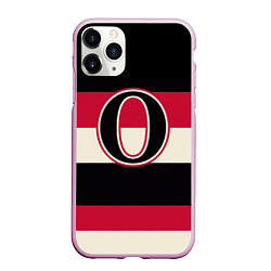 Чехол iPhone 11 Pro матовый Ottawa Senators O, цвет: 3D-розовый