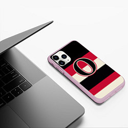 Чехол iPhone 11 Pro матовый Ottawa Senators O, цвет: 3D-розовый — фото 2