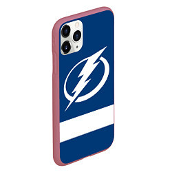 Чехол iPhone 11 Pro матовый Tampa Bay Lightning, цвет: 3D-малиновый — фото 2