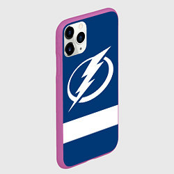 Чехол iPhone 11 Pro матовый Tampa Bay Lightning, цвет: 3D-фиолетовый — фото 2